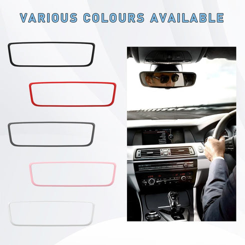 Rear View Mirror Protector Frame, Silicone Automotive Interior Rearview Mirror Cover for Women Girls, Mirror Edge Protective Cover Compatible with...