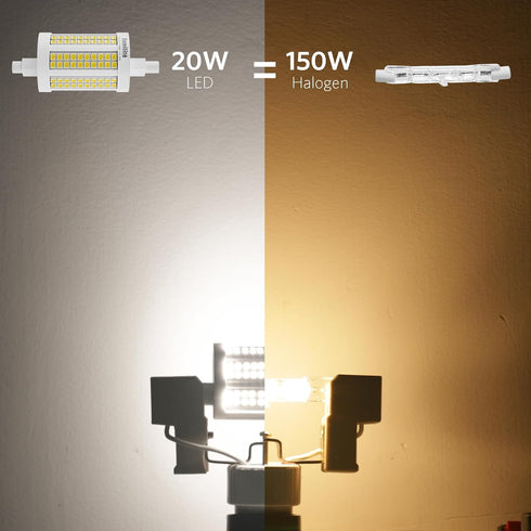 R7S LED Bulb 78MM, 20W Dimmable J78 Flood Light, 150W Halogen T3 Replacement for Torchiere Wall Sconce Work Light Banker Light, Natural White 4000...