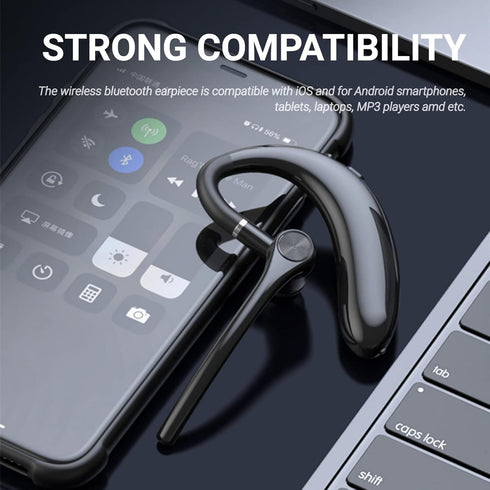 Yunseity Bluetooth Headset, Handsfree Headset with Noise Canceling Mic, Bluetooth Earpiece Business Earphone for Driving Business Trucker Office...
