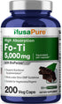 NusaPure Fo-Ti 5000mg per Veggie Caps, 200 Count, He-Shou-Wu Root, Traditional Herb, Non-GMO, Vegan, Bioperine...