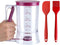 4 Cup Pancake Cupcake Batter Dispense, 900mL Pancake Dispenser For Batter With Measuring Label Squeeze Handle Bracket and Silicone food brush for ...