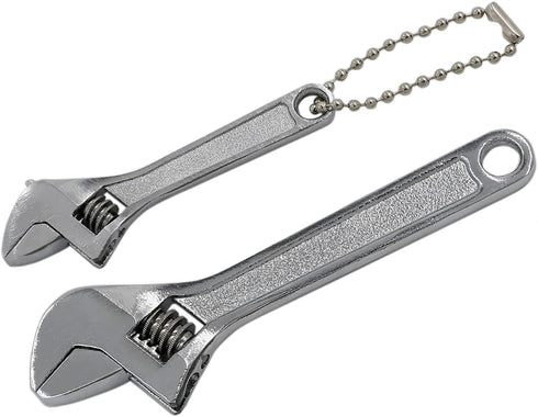 2pcs 2.5 inch + 4 inch Mini Size Adjustable Wrench, Silverl Small Spanner Nut Wrench Repair Hand Tool...