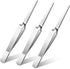 3 Pieces Reverse Tweezers Locking Tweezers for Crafting Cross Locking Electronics Tweezers Reverse Action Forceps Reverse Tension Tweezers Stainle...