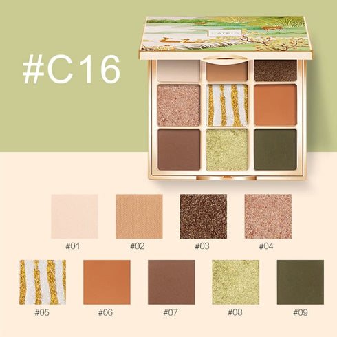 Catkin Eyeshadow Palettes 9 Blendable Shades Smooth Long Lasting Eyeshadow Matte and Glitter Eye Makeup Highly Pigmented Makeup Palettes C16...