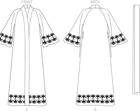 Vogue Misses' Loose-Fitting Robe, Belt, Camisole, Slip, Shorts and Pants Sewing Pattern Kit, Code V1834, Sizes 16-18-20-22-24, Multicolor...