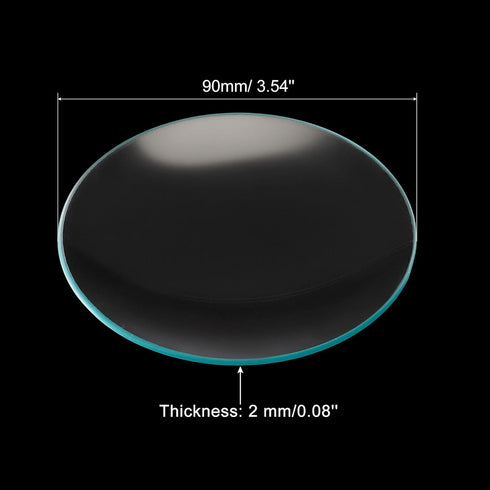 PATIKIL 90 mm Diameter Watch Glass, 6 Packs Beaker Cover Smooth Edges Chamfered Arc for Laboratory, Transparent...
