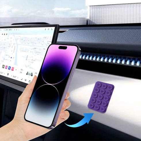 Double-Faced Silicone Suction Phone Case Adhesive Mount?Compatible with iPhone and Android Cellphone case (Chalk Pink)......