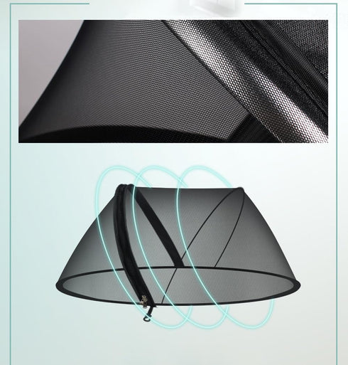 2 in 1 Net Baby Stroller Sun Shades with Zipper Window, Universal Mesh Travel Breathable See Through Outdoor Walking Beach Parasol Windproof Prote...