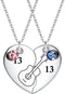 Friendship Necklace Gifts Matching Taylor Guitar Heart Pendant Best Friend Necklace BFF Necklace for 2 Women...