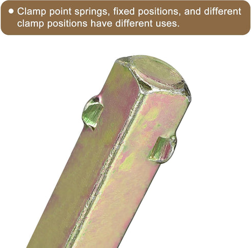 uxcell 2Pcs Door Knob Spindle, Spare Door Handle Spindle Bar, 60mm Long Door Spindle Replacement Door Handle Parts for 7mm Thick Doors, Gold...