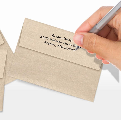 LUXPaper 4Bar A1 Invitation Envelopes | Peel & Press | 3 5/8" x 5 1/8" | Taupe Metallic | 80lb. Text | 50 Qty...