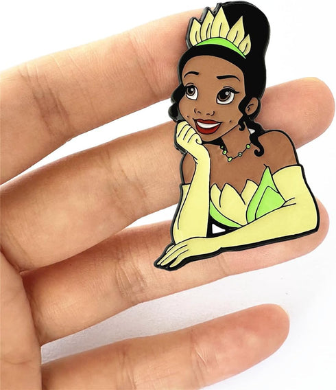 Princess Pins, Cartoon Environmental Zinc Alloy Metal Breastpin...