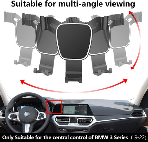 Car Phone Holder for BMW 3 Series 2019-2022 340i 330i G20?BMW 4 Series 2021-2023 430i xDrive M440i Auto Accessories Navigation Bracket Interior De...