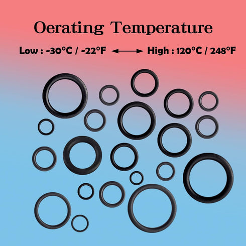 1280 Pcs 24 Size Rubber O-Ring Assortment Kit with Pick and Hook Set for Pressure Washer Faucet Plumbing OD 6mm-28mm...