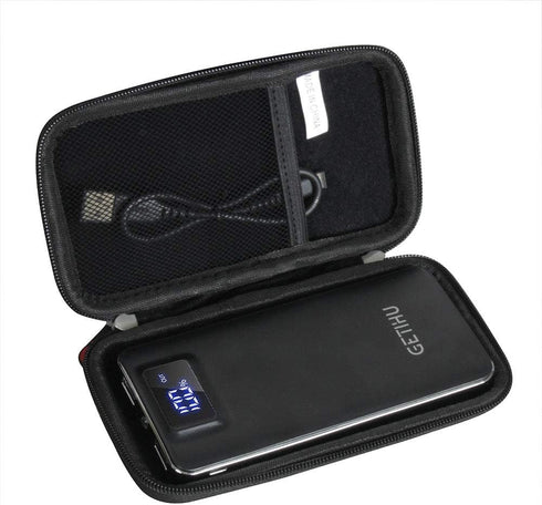 Hermitshell Travel Hard Case for GETIHU 10000mAh Power Bank Portable Charger LED Display (Not Including Power Bank) (Black 2)...