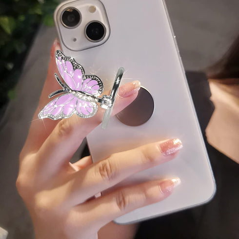 LSL Cute Butterfly Cell Phone Ring Holder 360°Rotation Metal Finger Stand Kickstand Universal Compatible with iPhone Samsung Galaxy LG Google Pixe...