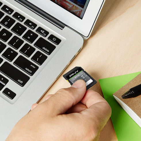 PNY 64GB Elite Class 10 U1 V10 SDXC Flash Memory Card - 100MB/s, Class 10, U1, V10, Full HD, UHS-I, Full Size SD...
