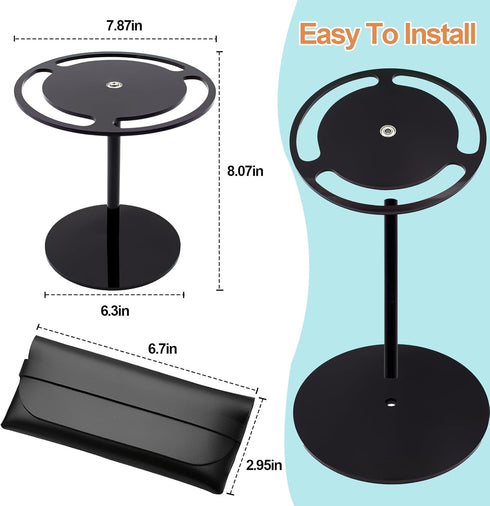 Acrylic Sunglasses Holder Stand with 360 Rotating,Eyeglasses Display Rack with Sunglasses Organizer,Eyewear Organizer for Dresser Table Desk Count...