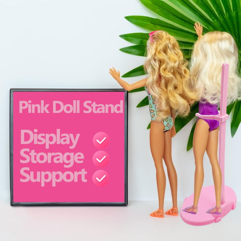 10 PCS Acrylic Doll Stands, Doll Display Stands with Adjustable Waist Clip, Transparent Doll Support Stand, Mini Doll Holder Stand for 11 to 13 In...
