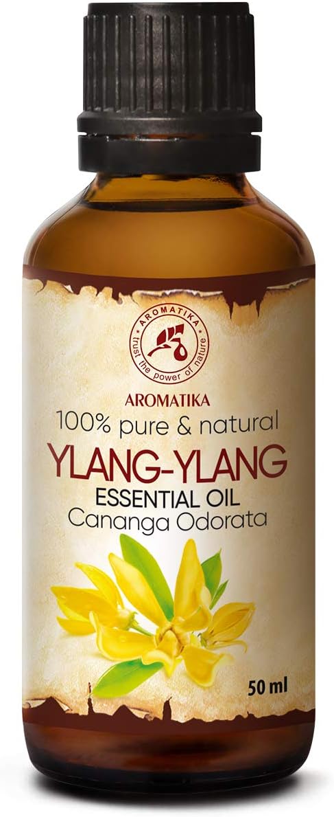 Ylang-Ylang Essential Oil 1.7 Fl Oz - Cananga Odorata - Madagaskar - 100% Pure & Natural Ylang Ylang Oil Best for Aromatherapy - Good Sleep - Beau...
