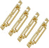 4PCS Chinese Style Cabinet Pull Handles, Drawer Pulls, Closet Handles, Hardware Handles for Furniture Dresser Drawer with Screws (128mm Hole spaci...
