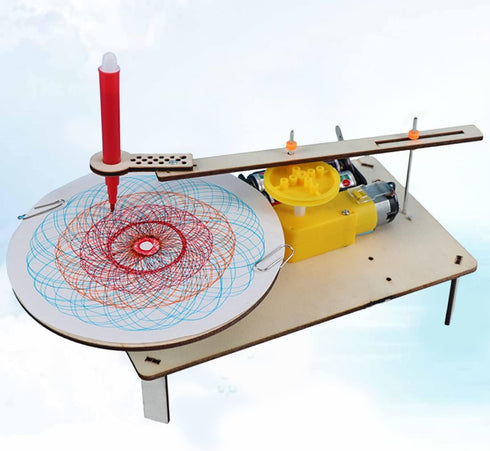 NUOBESTY Model Kit Robotics Kit Robot Toys Indoor Playset Physics Experiment Toy Early Education Toy DIY Electric Plotter Assembled Electric Plott...