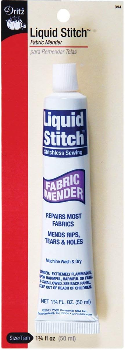 Dritz Liquid Stitch Fabric Mender, 1.69-Fluid Ounce, Clear...
