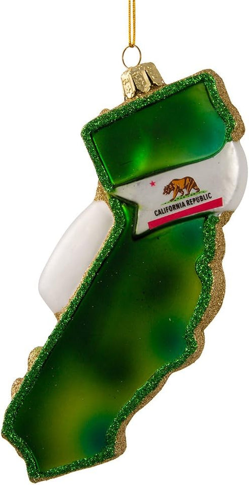 Kurt Adler Glass California Ornament, 5-Inch for Christmas...