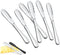 6PCS Silver Butter Knives Set, Highly Mirror-Polished Butter knife Spreader, Stainless Steel Spreader Knife, Butter Slicer, Serrated Butter Cutter...