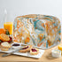 2 Slice Toaster Cover Gold Cyan Marble Appliance Toaster Cover Abstract Art Fluid Painting Universal Fit Wide Slot Bread Maker Protective Cover (1...
