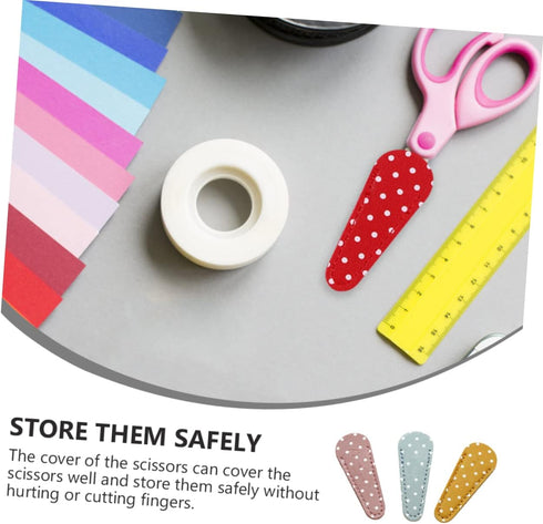 3pcs Scissors Case Embroidery Tools Embroidery Scissors Leather Cosmetic Tool Professional Shear Cases Scissors Protector for Home Pu Cover for Sc...