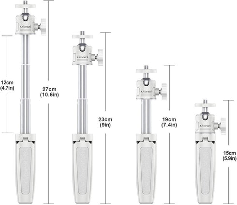 ULANZI Extension Pole Tripod, Mini Selfie Stick Tripod Stand Handle Grip for iPhone 13 Pro Max Samsung OnePlus Google Smartphone Canon G7X Mark II...