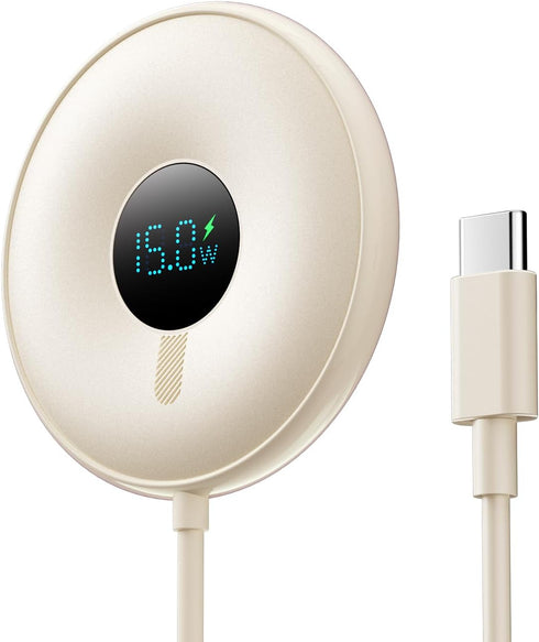 15W Magnetic Wireless Charger with LED Power Display, Magnetic Charger, for iPhone 15/15 Plus/15 Pro/15 Pro Max/14/13/12 Series, Airpods 2/3/pro/p...