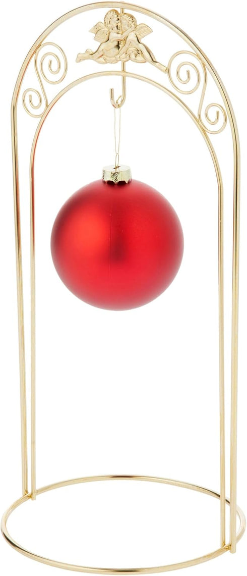 Bard's Arched Gold-Toned Ornament Stand, Large Angel, 12.25" H x 6" W x 6" D...