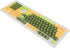 107 Keys Keycaps, Three Color Translucent Characters Arc Layout Mechanical Keyboard Ergonomic Keycaps,for 61/87/104/84/64/98/96 Key Keyboards(dark...