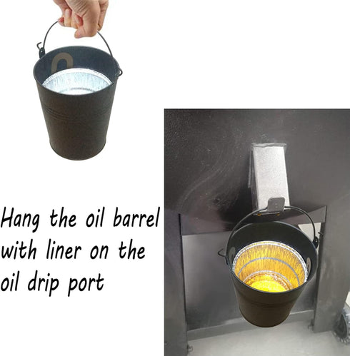 Murong Smoker Bucket Liner for Catching Grease,Disposable Aluminum Foil Lining Compatible with Various Wood Pellet BBQ Grill Drip Grease Buckets 4...