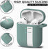 Airpods Case Cover 2&1 with Cleaner Kit,Soft Silicone Protective Cover for Apple AirPods 2nd/1st Generation Charging Case with Keychain,Shockproof...