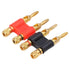 2Pcs Stackable Dual Banana Banana Plugs for Speaker Wire, Banana Connectors for Speaker Wire, Brass Banana Plug 2 Way Banana Connectors Male Plug ...