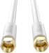 Postta Coaxial Cable(6 Feet) Triple Shielded Digital RG6 Antenna Cable with F-Male Connector Pin-White...