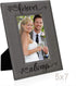 KATE POSH You Will Forever by My Always Engraved Grey Leather Frame - Engagement, Wedding, 3rd Anniversary, I Love You Gifts for Couples (5x7-Vert...