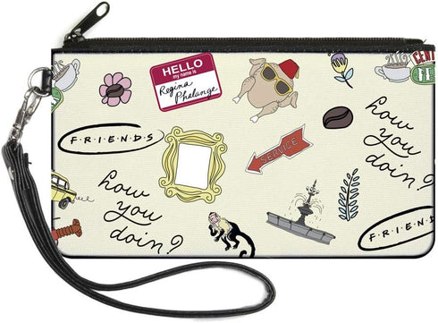 Buckle-Down Women's Standard Zip Wallet Friends Large, 8" x 5"...