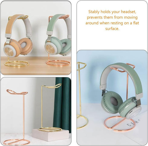 Simple Headphone Stand Iron Headset Cases Headset Mount Holder Gaming Headphone Stand Headset Rack Headphone Hanger Table Top Headset Stand Headph...