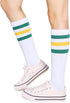 Henwarry Over the Calf Tube Socks Classic Triple Stripes Cotton Retro Athletic Socks for Men and Women...