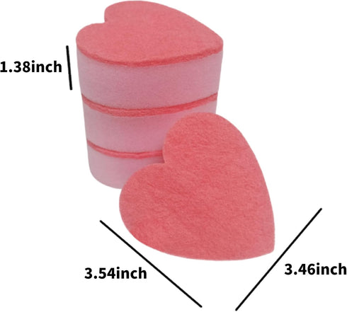 Heart Shaped Sponge, Dual-Sided Kitchen Scrubber for Washing Dishes, Pots, Pans and General Household Cleaning, Light Pink (12 Pack)...