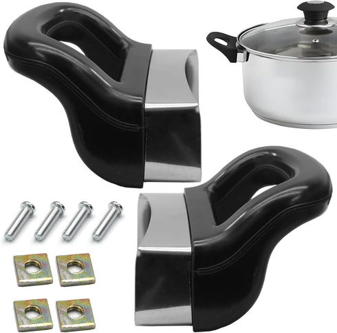 2pcs Pot Handle, Pan Handle Replacement, Universal Pot Handles replacement for Sauce Pot, Cooker, Steamer, Pressure Pan Short Side Handle (1 or 2-...
