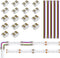 BTF-LIGHTING FCOB 6Pin 12mm 0.47in Transparent Connector Kit 10pcs Corner Connector 8pcs Gapless Solderless Connector 5pcs 5.9in Long 24AWG Extens...