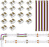 BTF-LIGHTING FCOB 6Pin 12mm 0.47in Transparent Connector Kit 10pcs Corner Connector 8pcs Gapless Solderless Connector 5pcs 5.9in Long 24AWG Extens...