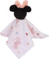 Disney Minnie Mouse White, Light Blue, and Peach Super Soft Security Baby Blanket with Plush Minnie Mouse Head...