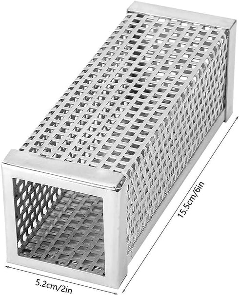 Pellet Smoker Tube 6 Inch Stainless Steel Perforated Wood Pellet Tube Smoker, Smoke Tube Box for Pellets Grill BBQ Cold Smoker Generator Tube, for...