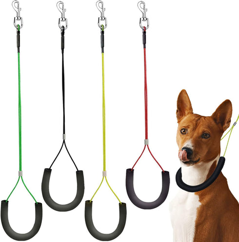Pet Grooming Loops Dog Grooming Supplies, Pet Belly Loop Restraint No Sit Haunch Holder for Pet Dog Grooming Arm and Table, Stainless Steel Sturdy...